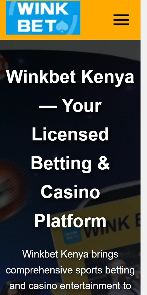 Winkbet Kenya App Interface